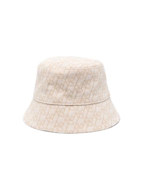 monogram-pattern bucket hat