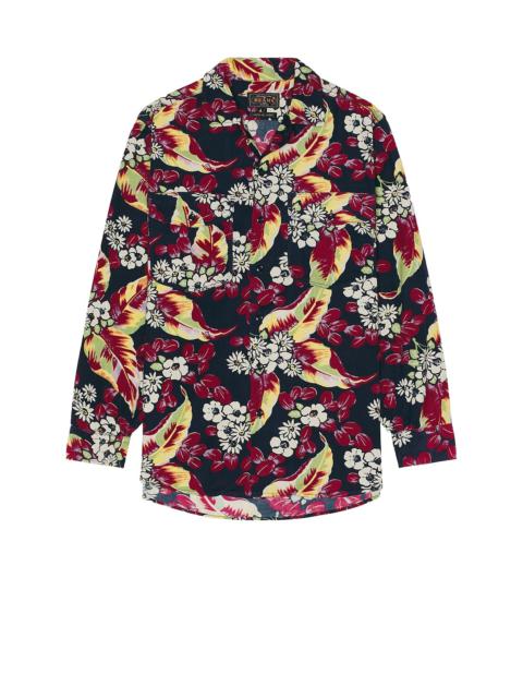 Work Classic Fit Corduroy Discharge Print