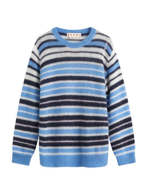Marni Stripe Mohair Crew Knit