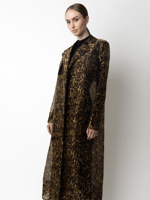 Leopard Organza Sheer Duster