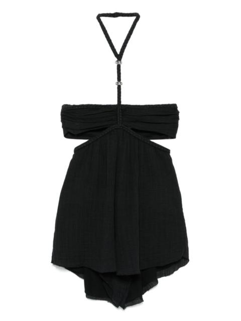 cut-out halterneck playsuit
