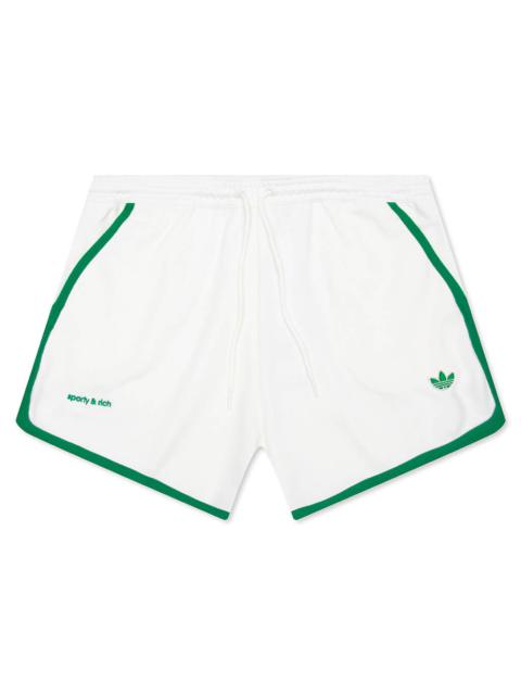 WOMEN'S ADIDAS X SPORTY & RICH SHORT - OFF WHITE