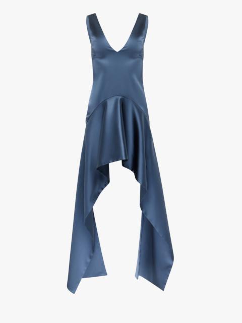 V-NECK DRAPED MINI DRESS