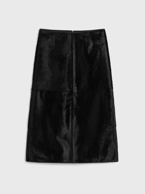 Pony hair skirt black