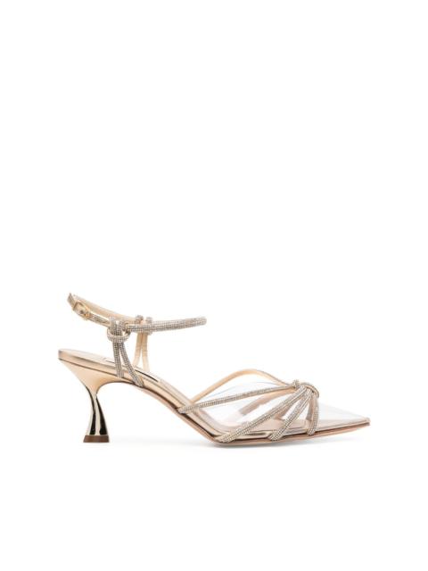 crystal strappy-design sandals