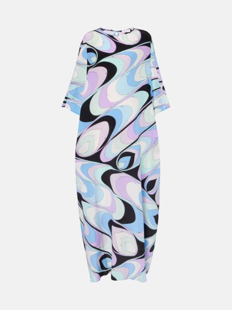 Iride silk crêpe de chine kaftan