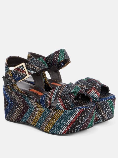 Julia Caperdoni sequined platform sandals