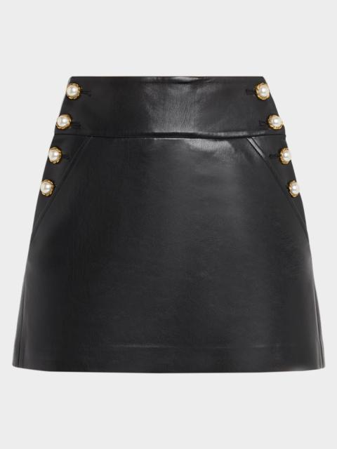 Donald Vegan Leather Mini Skirt