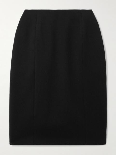 Hourglass Grain De Poudre Wool Midi Skirt