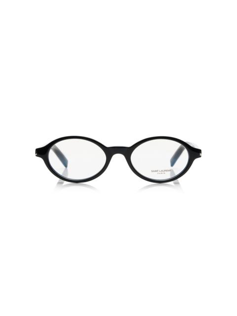 Jeanne Oval-Framed Acetate Glasses black