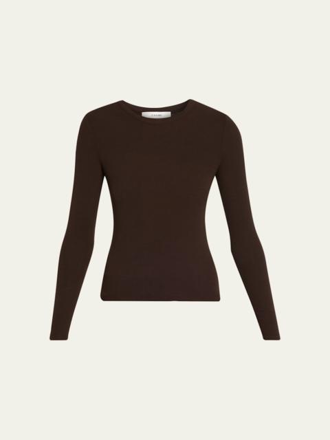The Long-Sleeve Ribbed Crewneck Top
