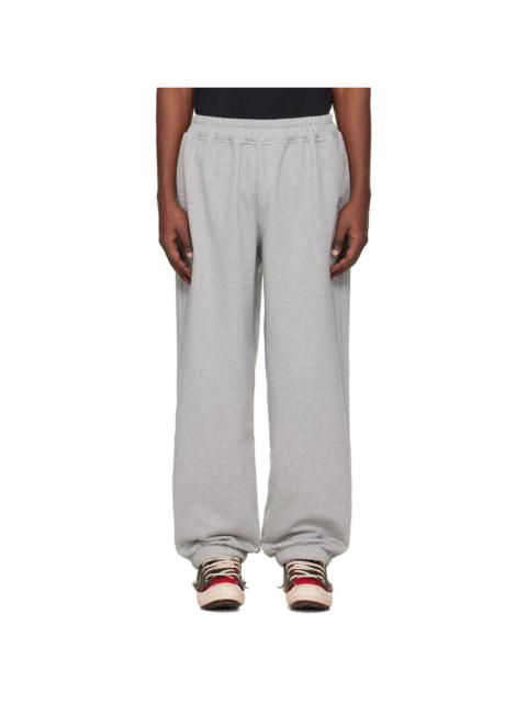 Gray Biker Cross Logo Sweatpants