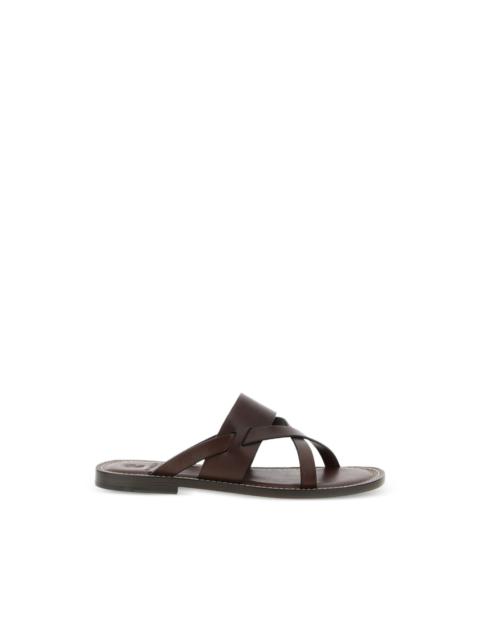 criss-cross leather sandals