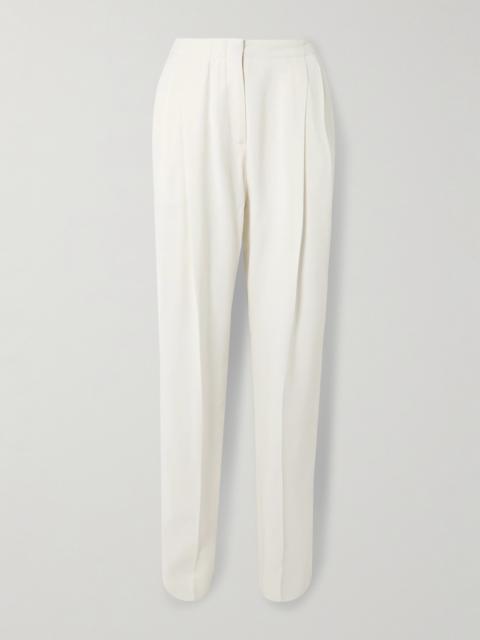 Emery Pleated Crepe Straight-leg Pants