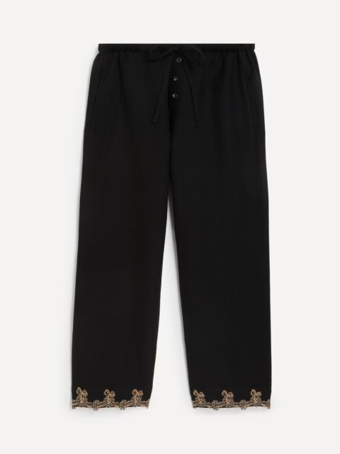 Black Laurelist Pyjama Trousers