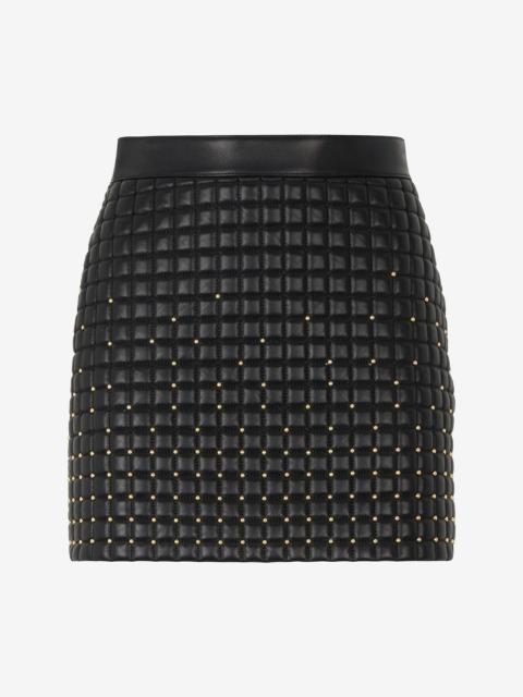 Quilted Leather Mini Skirt