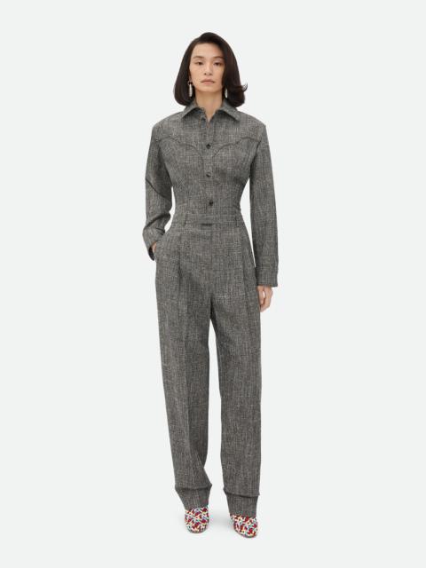 Melange Viscose And Silk Trousers