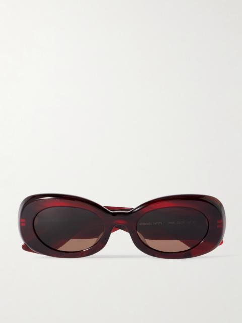 + Khaite Oval-frame Acetate Sunglasses