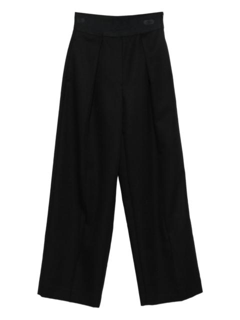 pleated-front trousers