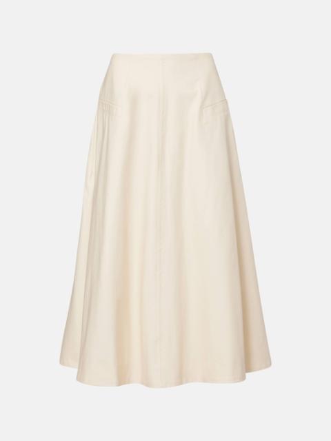 Celeste cotton midi skirt