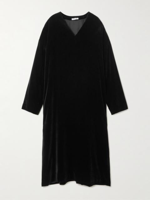 Heloise Silk-velvet Midi Dress