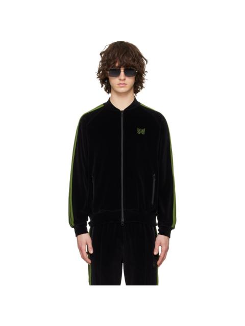 Black Rib Collar Track Jacket