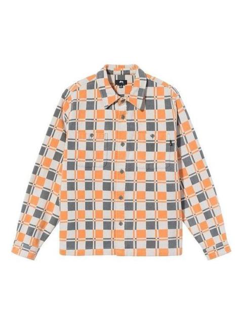 Stussy Brent Plaid L/S Shirt 'Tan' 110199