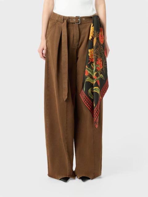 VISCOSE TWILL FOULARD WITH LOGO PRINT