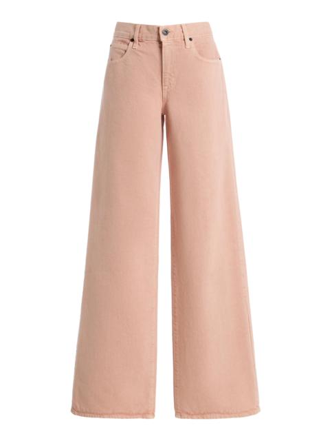 Mica Rigid Low-Rise Wide-Leg Jeans pink