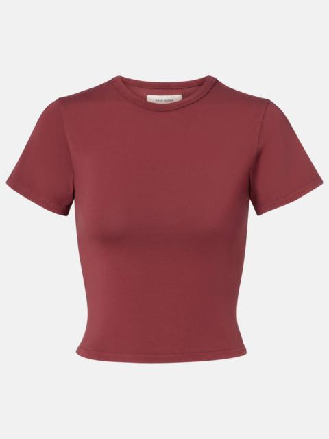 Micro cotton-blend jersey T-shirt
