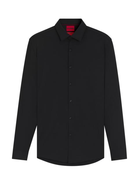 SLIM-FIT SHIRT IN PERFORMANCE-STRETCH JERSEY