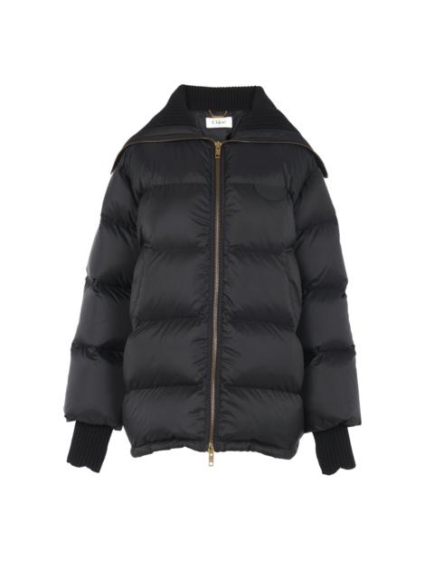 HIGH-NECK PUFFER JACKET IN SHINY NYLON
