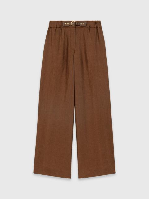 Linen-blend trousers