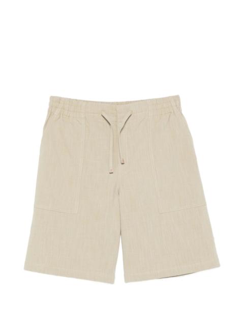 Drole De Monsieur Drawstring Patch-pocket Shorts