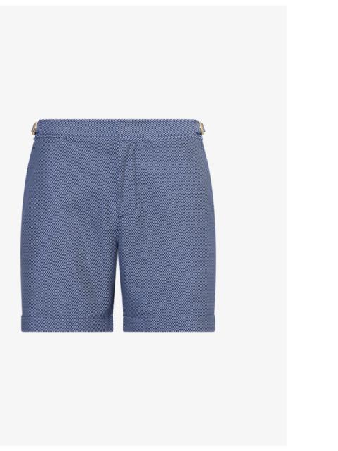 Bulldog graphic-print swim shorts