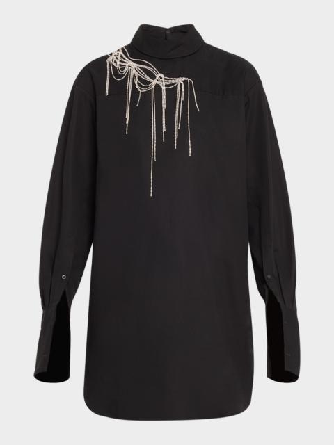 Corso Embellished Oversize Cotton Shirt