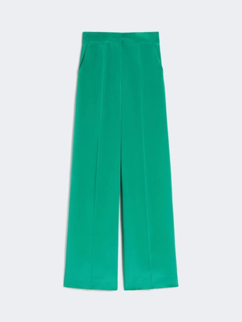 Silk crêpe de chine Tuxedo trousers - GREEN
