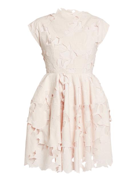 Cutout Cotton-Blend Mini Dress light pink