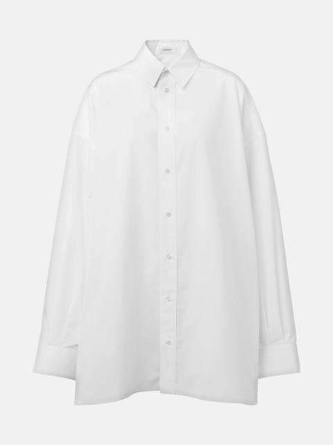 Oversized cotton poplin shirt dress