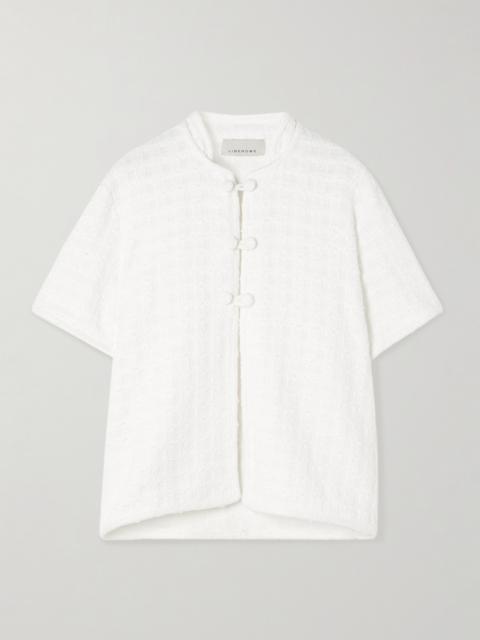 Hetty Checked Cotton-blend Bouclé-tweed Shirt