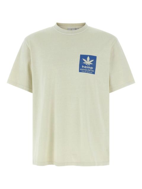 leaf-print T-shirt