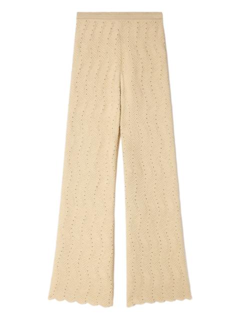 geometric-pattern textured trousers