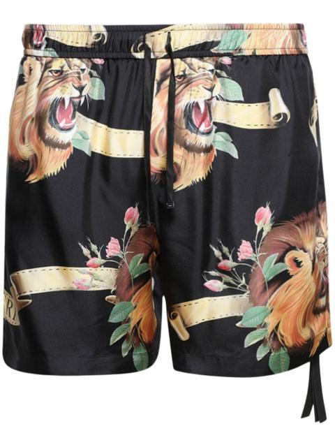 graphic-print shorts