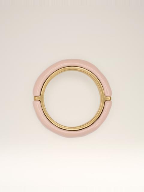 PINK BRASS HAMMERED LACQUERED RING
