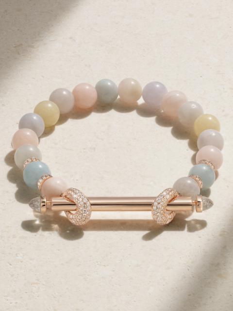 Chakra 18-karat Rose Gold Multi-stone Bracelet