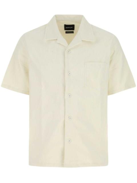 short-sleeve corduroy cotton shirt