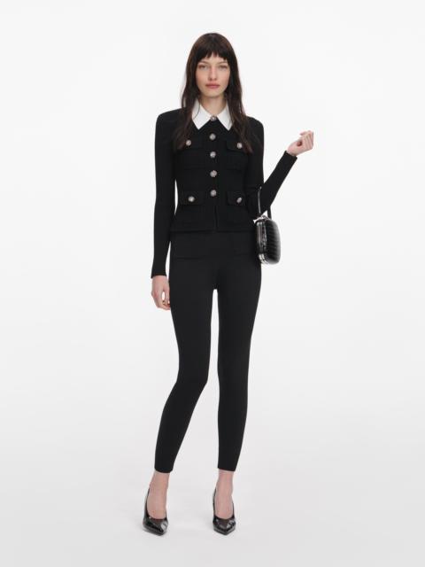 Black Tailored Knit Top