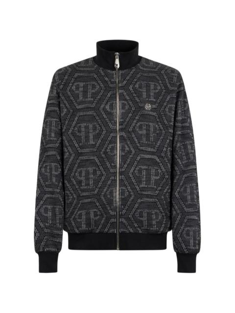 monogram-jacquard tracksuit jacket