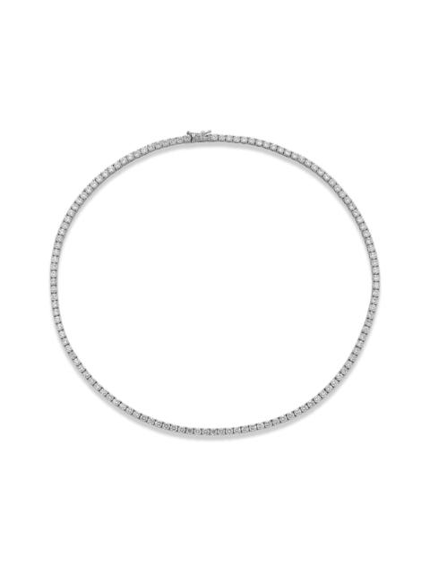 LAB-Created Unflippable Tennis Necklace in White Gold