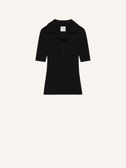 ICONIC RIB KNIT POLO SHIRT